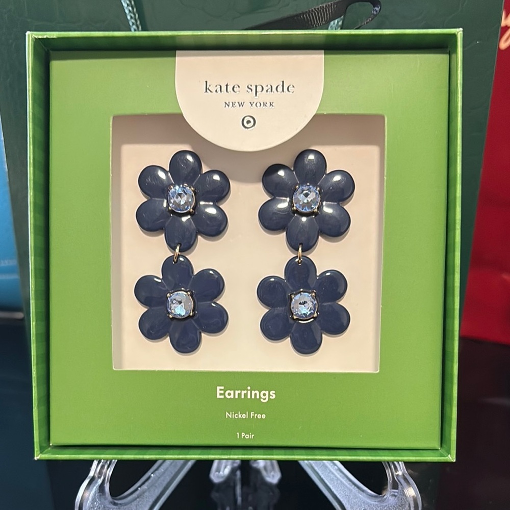 kate spade Navy Flower Earrings